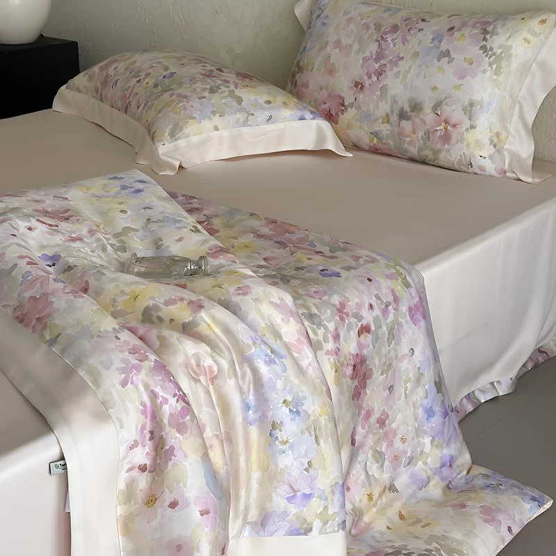 莱赛尔天丝夏凉被四件套轻奢夏被丝滑空调被夏季凉感被可机洗床品