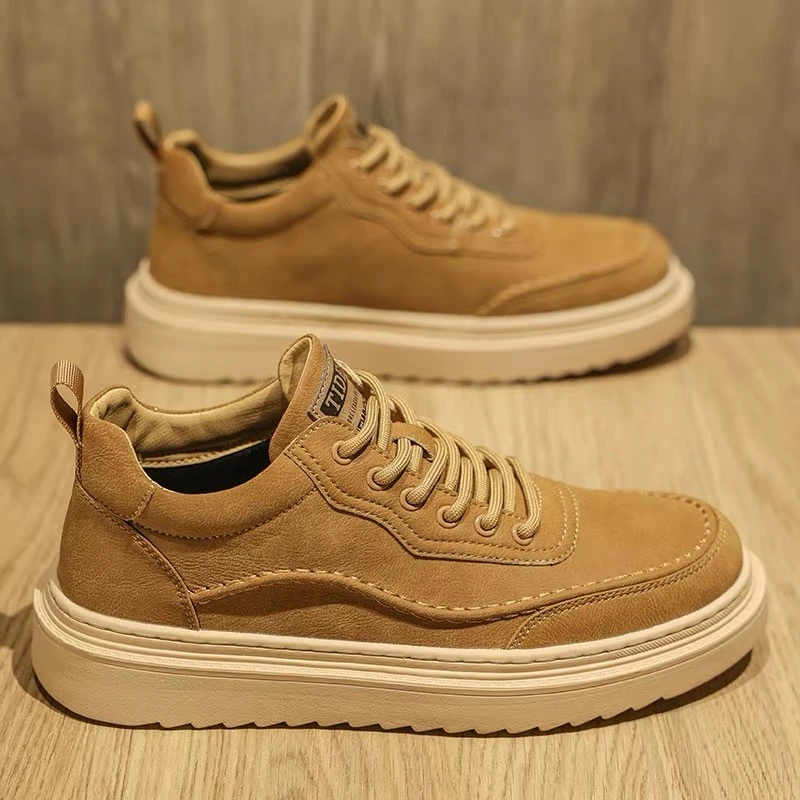 【正品】时尚男鞋新款透气鞋男潮流百搭舒适厚底运动鞋休闲板鞋潮鞋