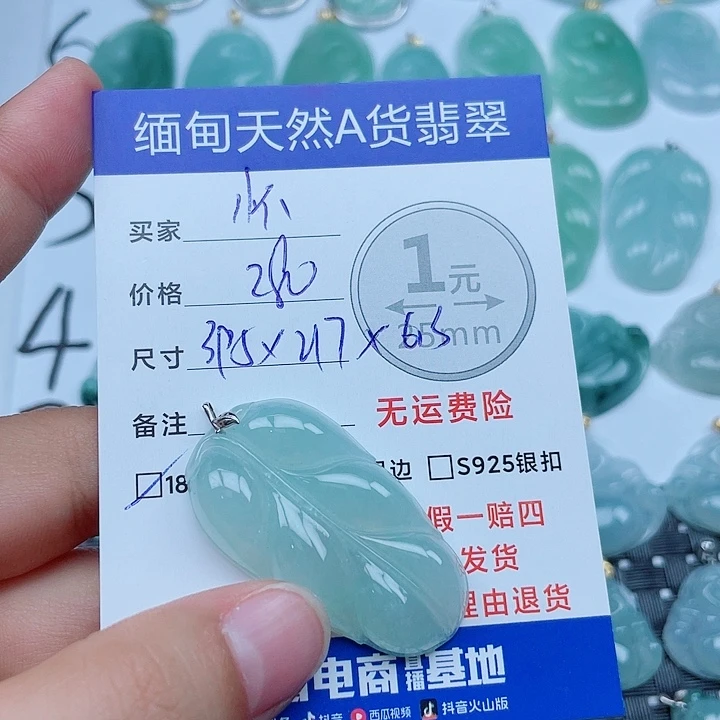 ****猫翡翠18K金镶嵌颈饰翡翠