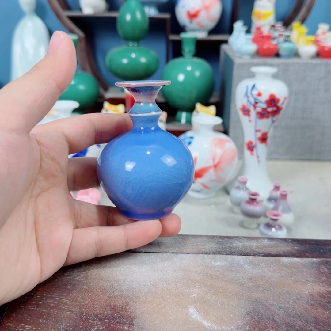陶瓷手工小花器摆件