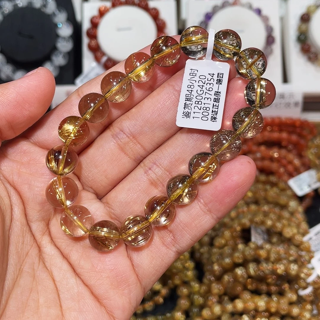 手链发晶未镶嵌冰川美人金发晶11mm