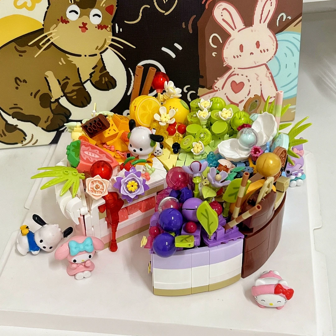 儿童益智6-12岁开发大脑玩具积木蛋糕diy创意摆件女孩生日礼物