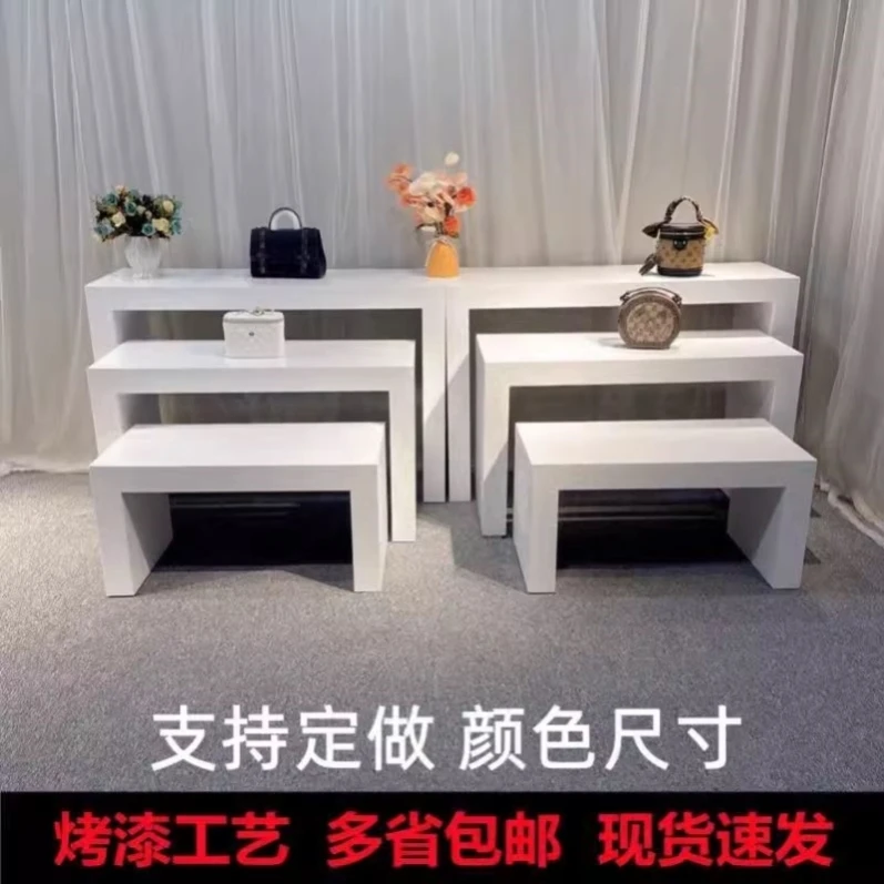 白色烤漆营业厅数码平板桌手机体验台新款定做中岛柜展示台展示桌