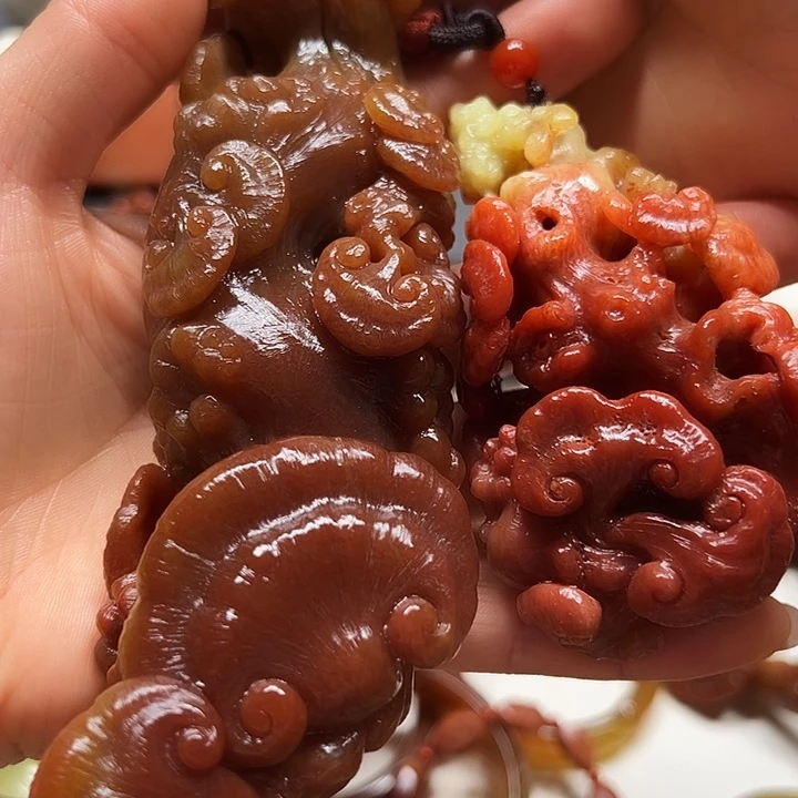 蛇纹石玉手把件未镶嵌?****n