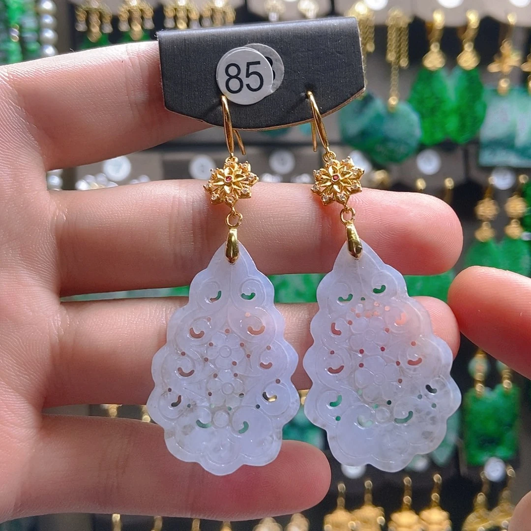 翡翠未镶嵌耳饰翡翠