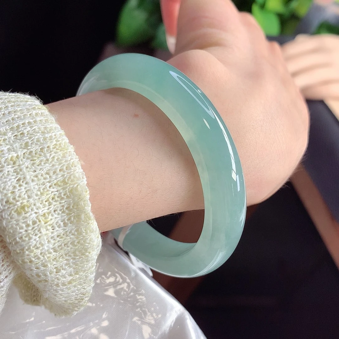 未镶嵌手镯翡翠天然A货翡翠57-58有种有色 完美不包容7号