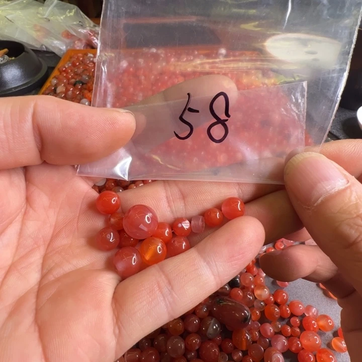 南红玛瑙散珠未镶嵌58号