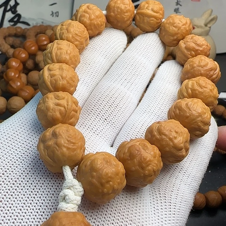 猴头核桃手串全品龙炎大金蟾尺寸17+mm