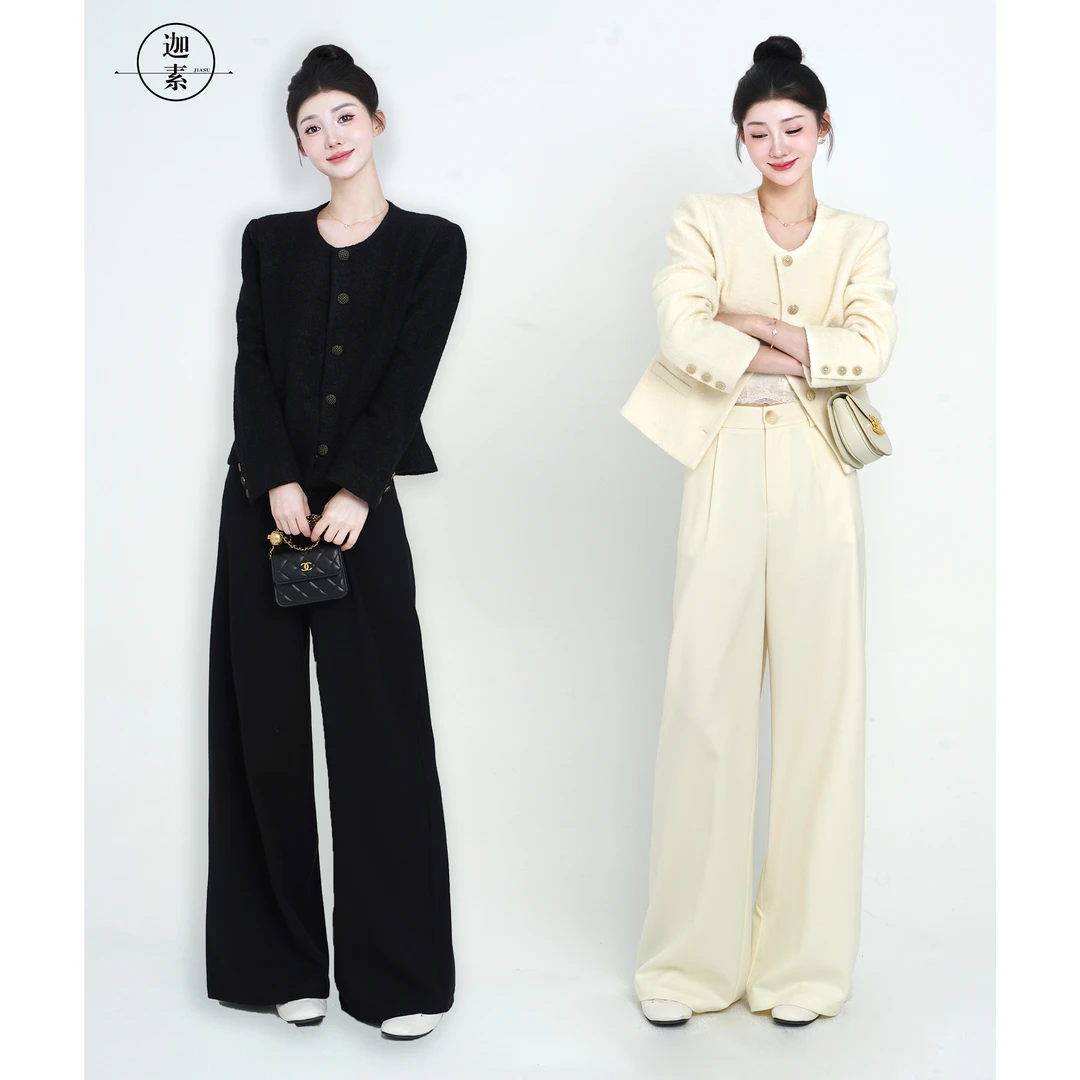 迦素JIASU【雅典夜韵】25年早秋老钱百搭通勤出游小香风套装S545