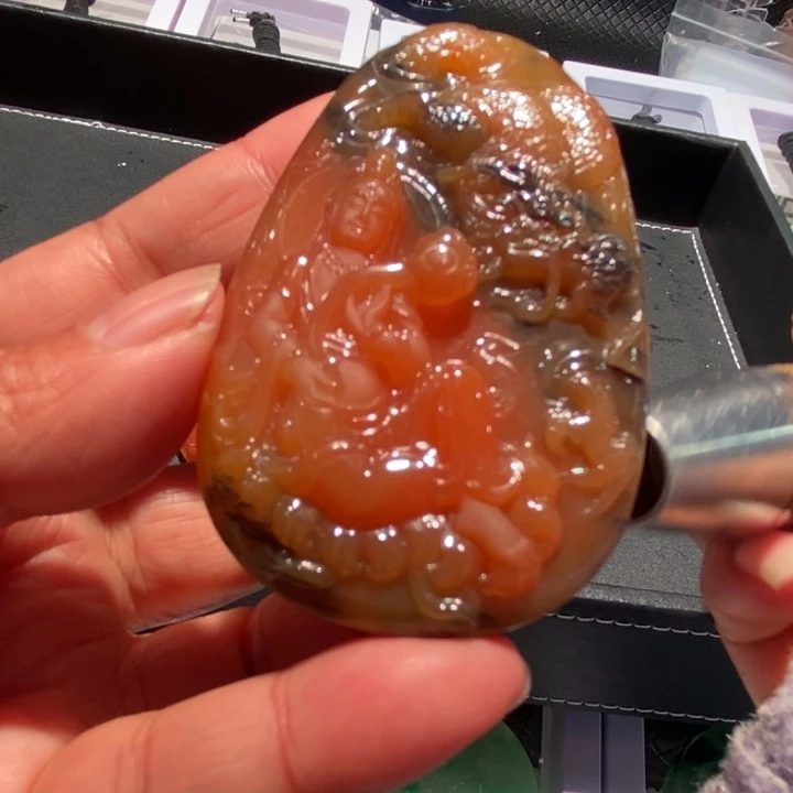 石英质玉（黄龙玉）未镶嵌挂件