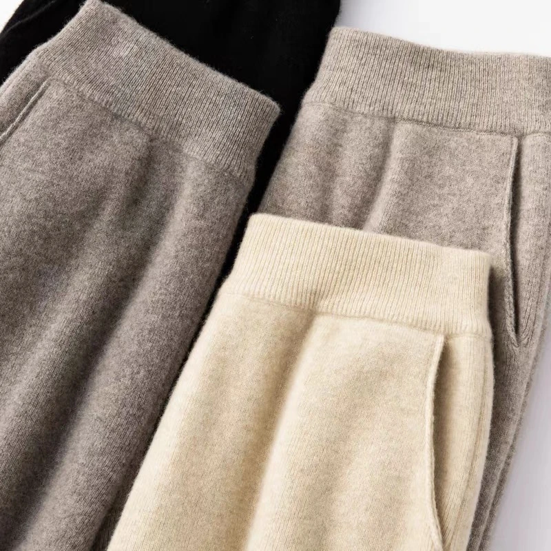 【YR净面带兜】100%纯山 羊绒2024秋冬爆款羊绒加厚显瘦直筒裤xh