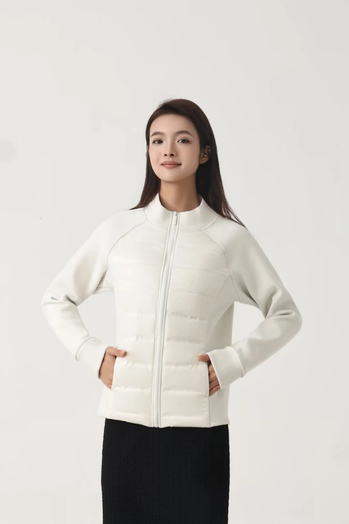鹅绒！立领修身外套Y3090