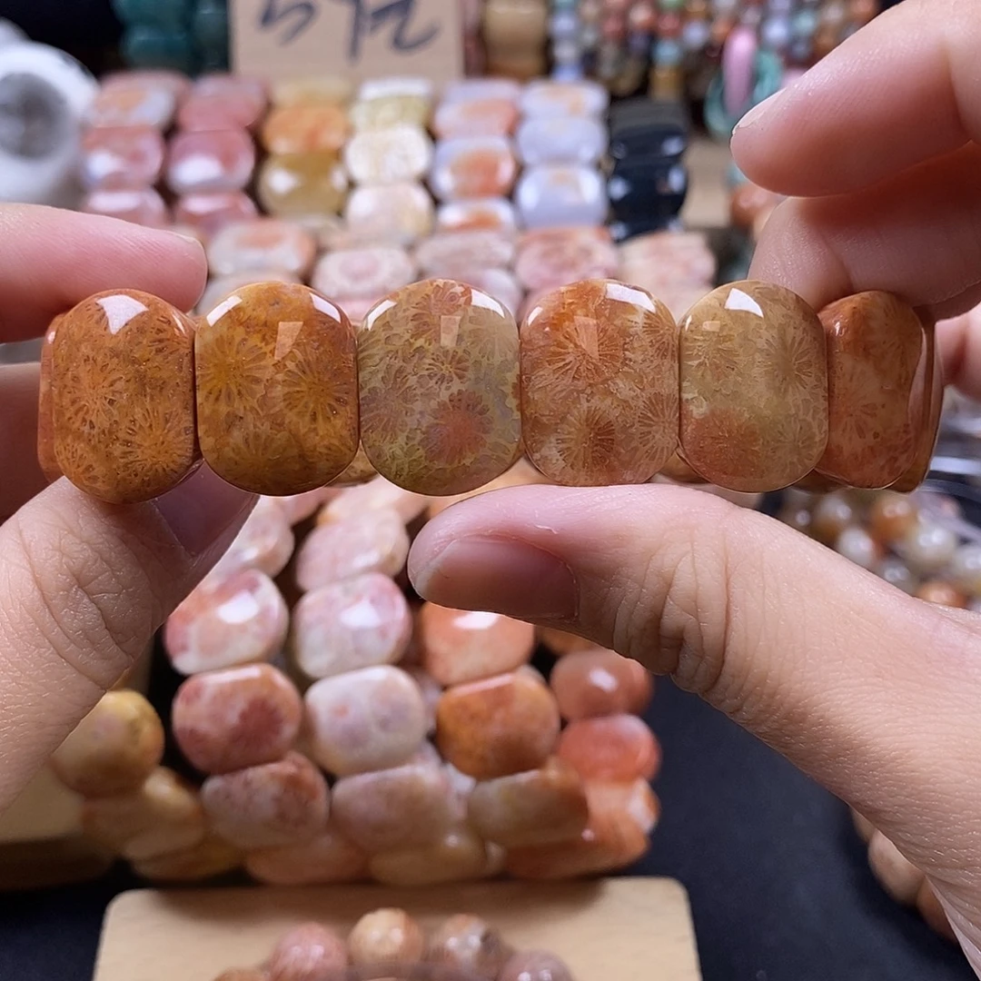 硅化珊瑚（珊瑚玉）未镶嵌手牌 上新 15