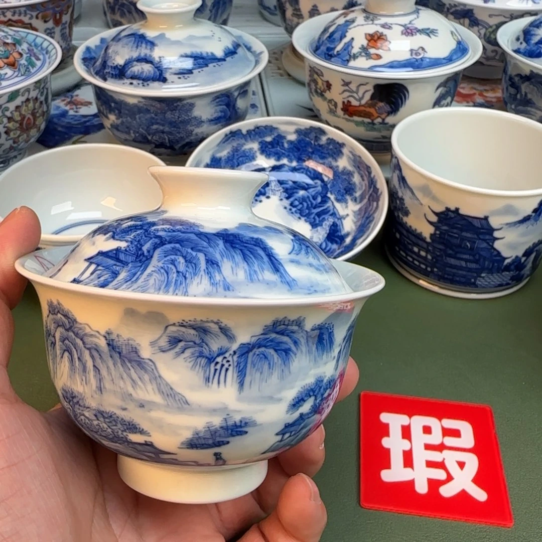 纯手工纯手绘茶具石头299