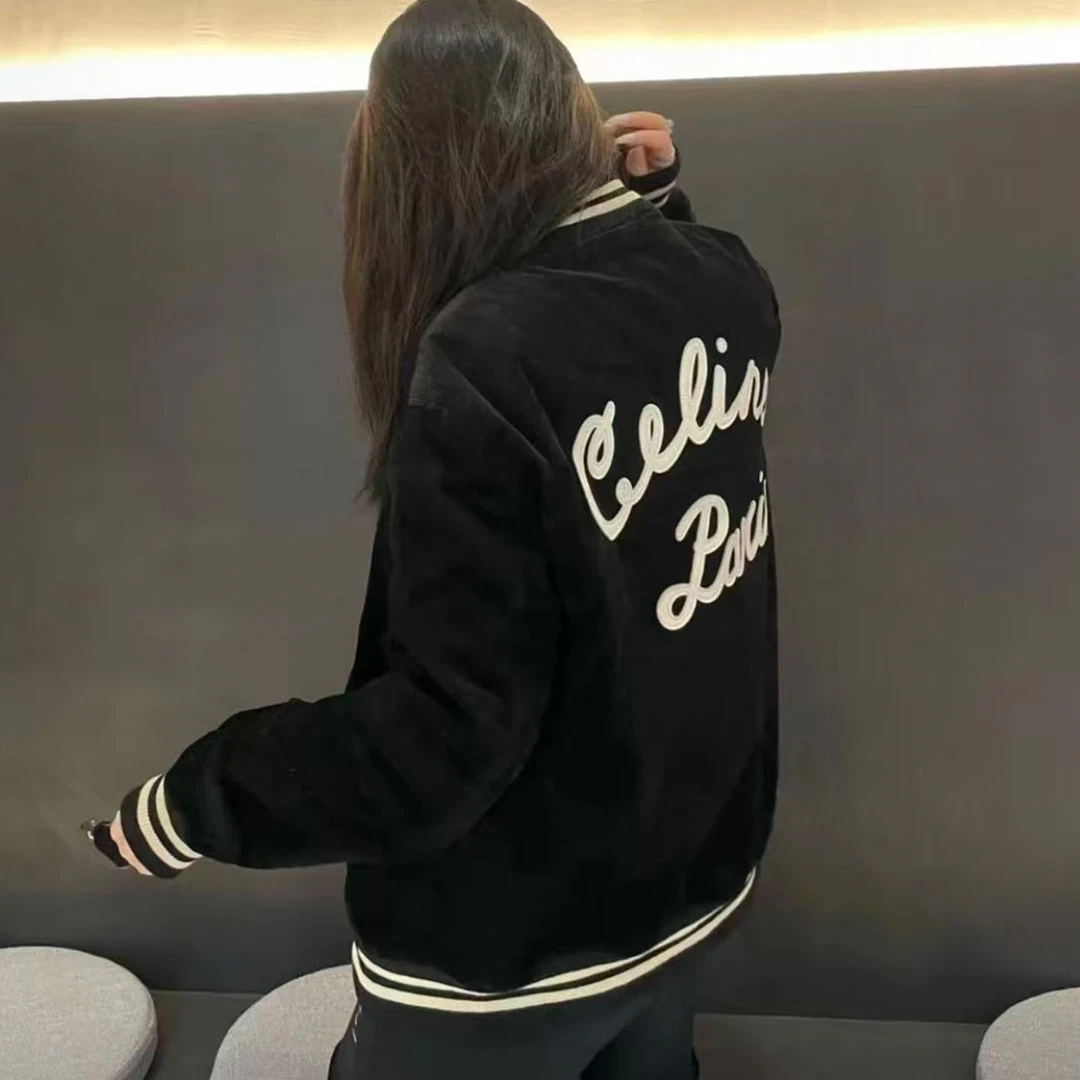 未使用 Celine/思琳 刺绣Logo学院风棒球夹克
