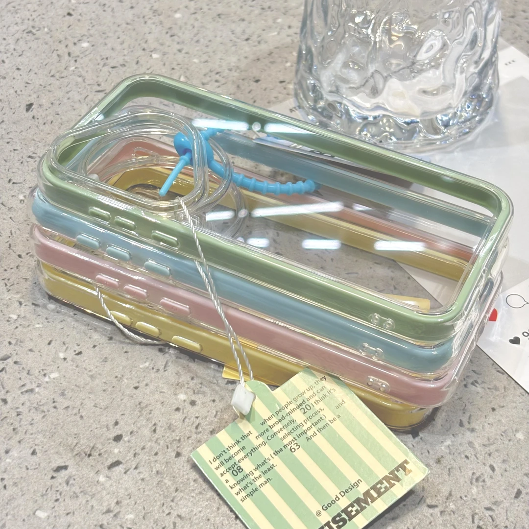 高颜值透色适用iPhone16/15promax手机壳华为p70vivioppo小米14套