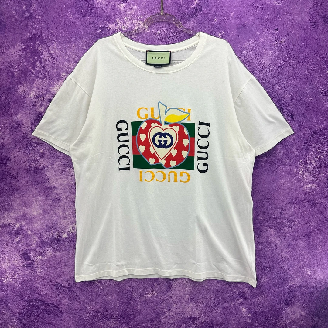 99新 GUCCI/古驰 葡萄籽奢潮/Gucci 苹果logo短袖/M