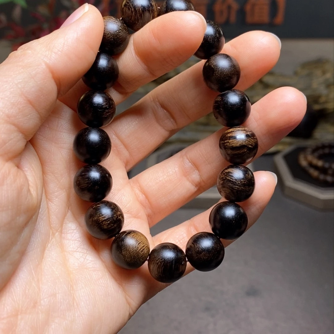 沉香手串越南芽庄白棋楠瘤疤1.2