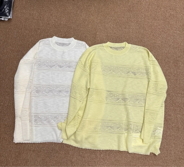 林杠杠春夏新品/镂空圆领上衣