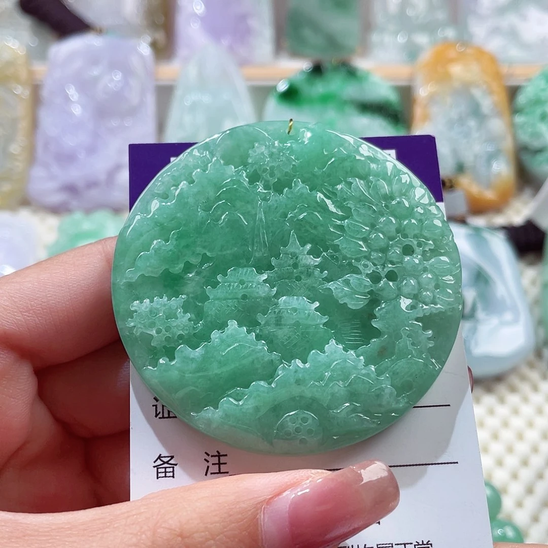 颈饰未镶嵌翡翠山水