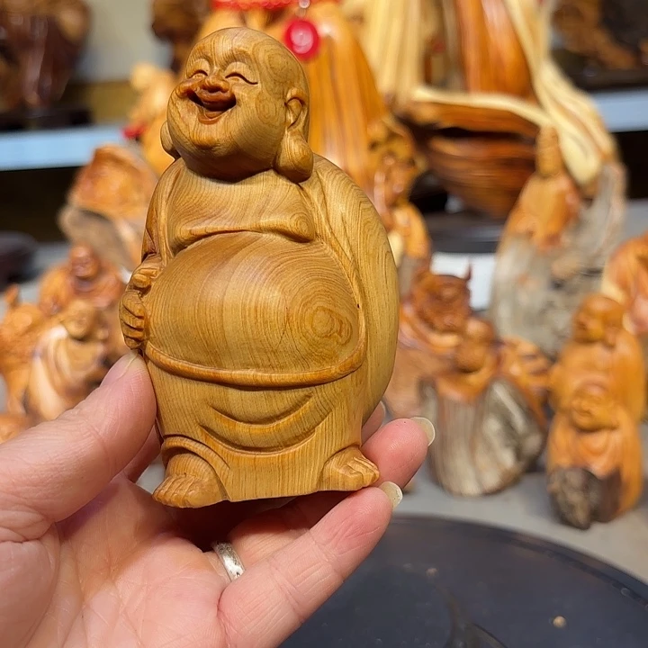 柏木太行崖柏弥勒佛