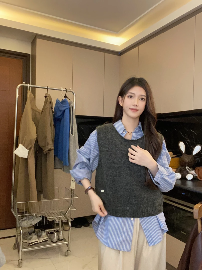 【单件马甲】秋冬新款韩版百搭马甲女时尚宽松纯色背心