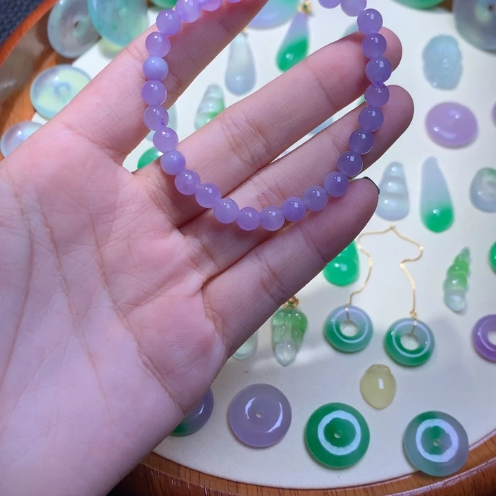 小***扬缅甸翡翠紫底手串