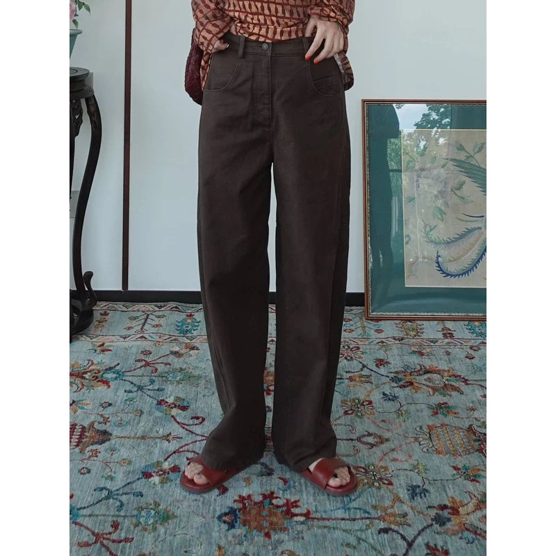 【巨巨巨百搭】LIY脏脏包咖色休闲裤