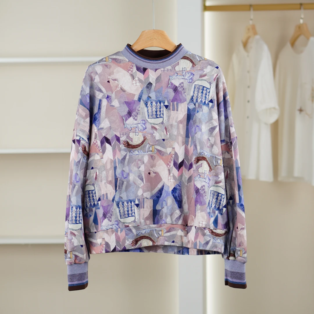 麦迪尚品【丽DS】50904240 春秋时尚小众套头卫衣品牌女装