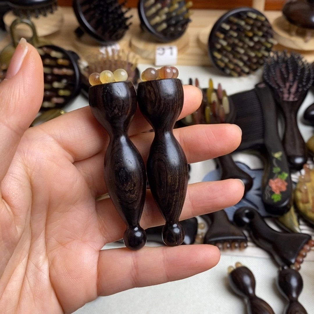 紫光檀按摩梳子梳理