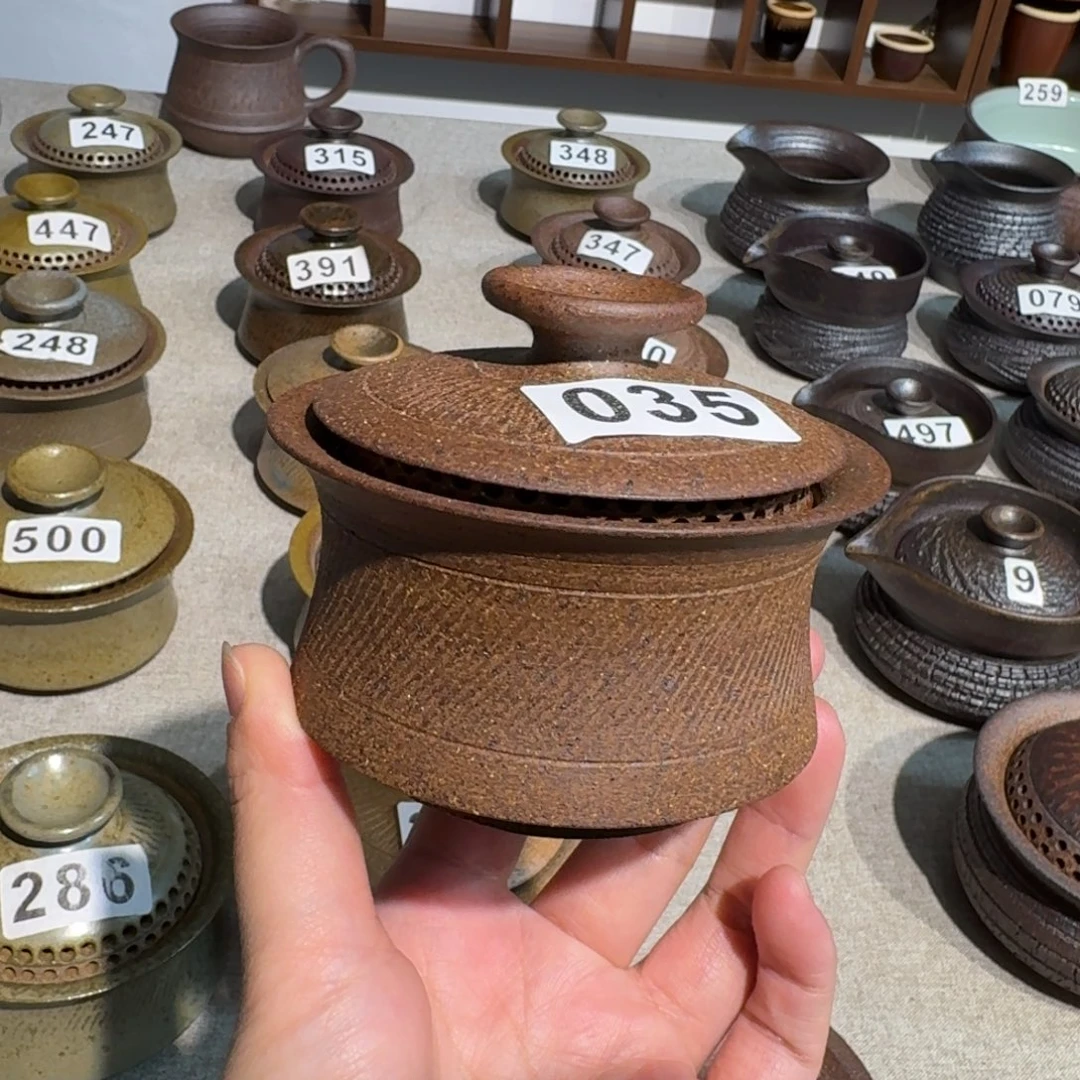 粗瓷茶具素色盖碗