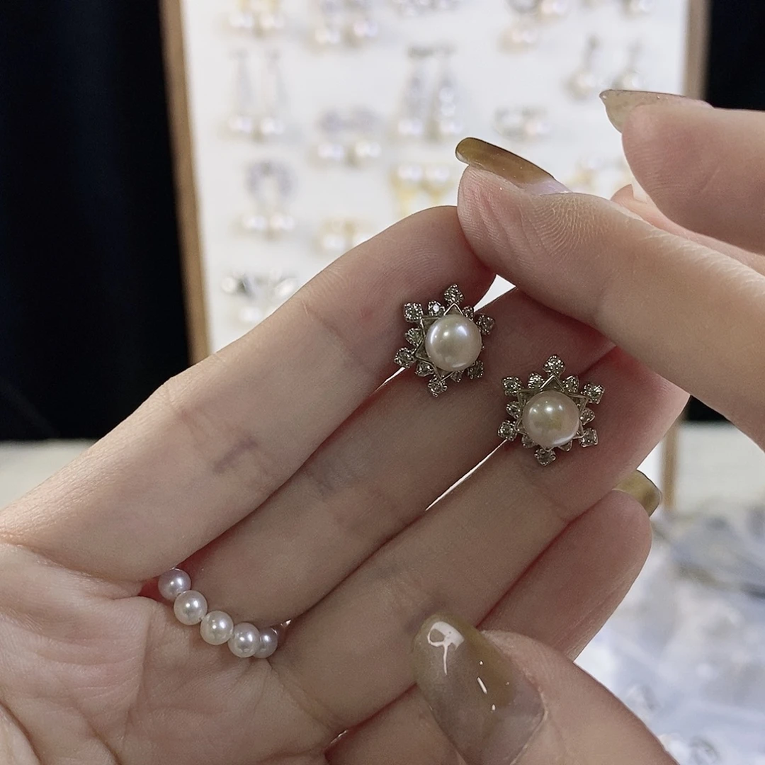 耳饰淡水珍珠合金