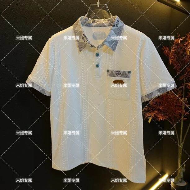 Z（P8041）新款设计师拼接男女同款潮流时尚休闲时尚PoLo短袖