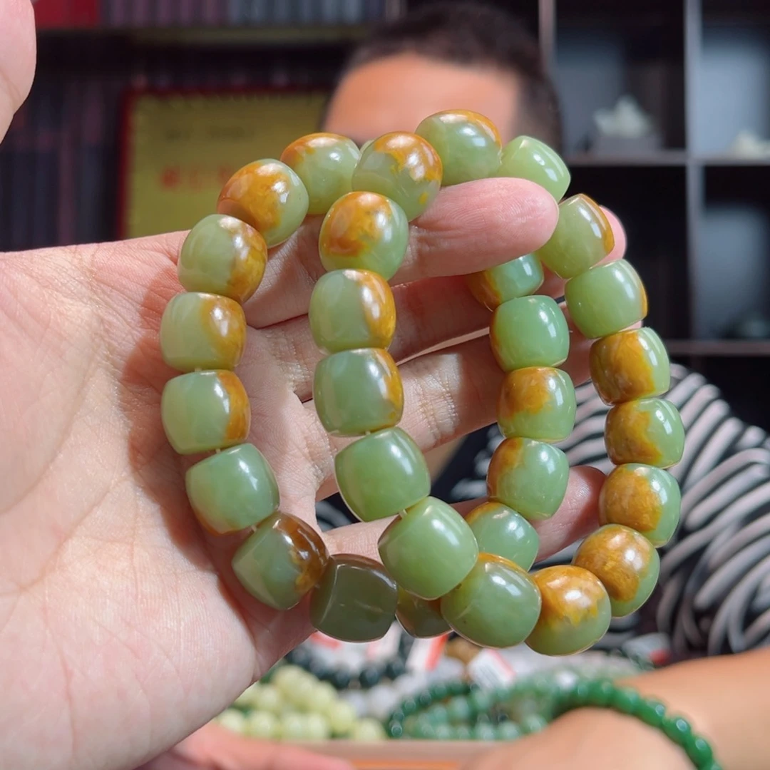 和田玉手链未镶嵌手串辽宁鞍山河磨玉多样性拍一发一14