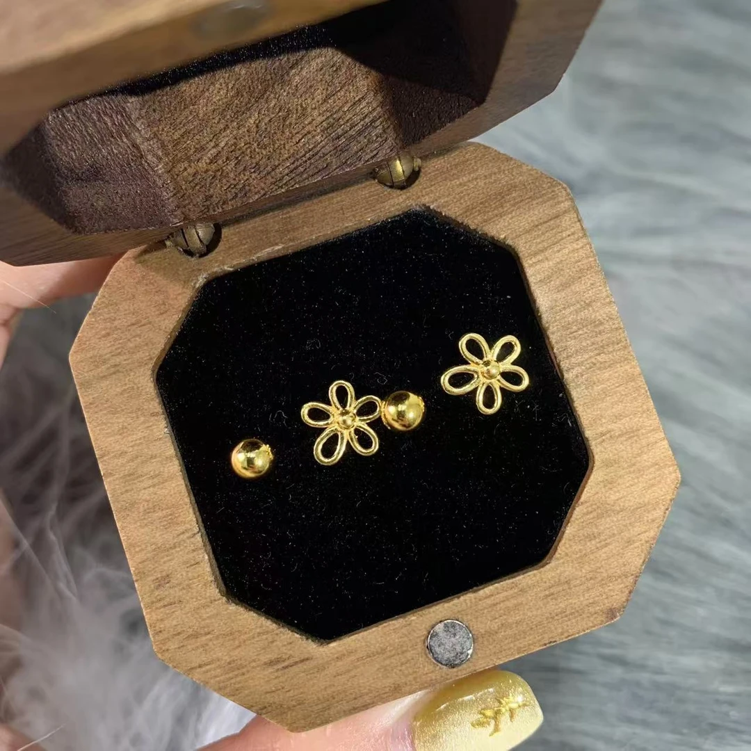 【伟新源】足金999 5G工艺 U型格桑花2.06克