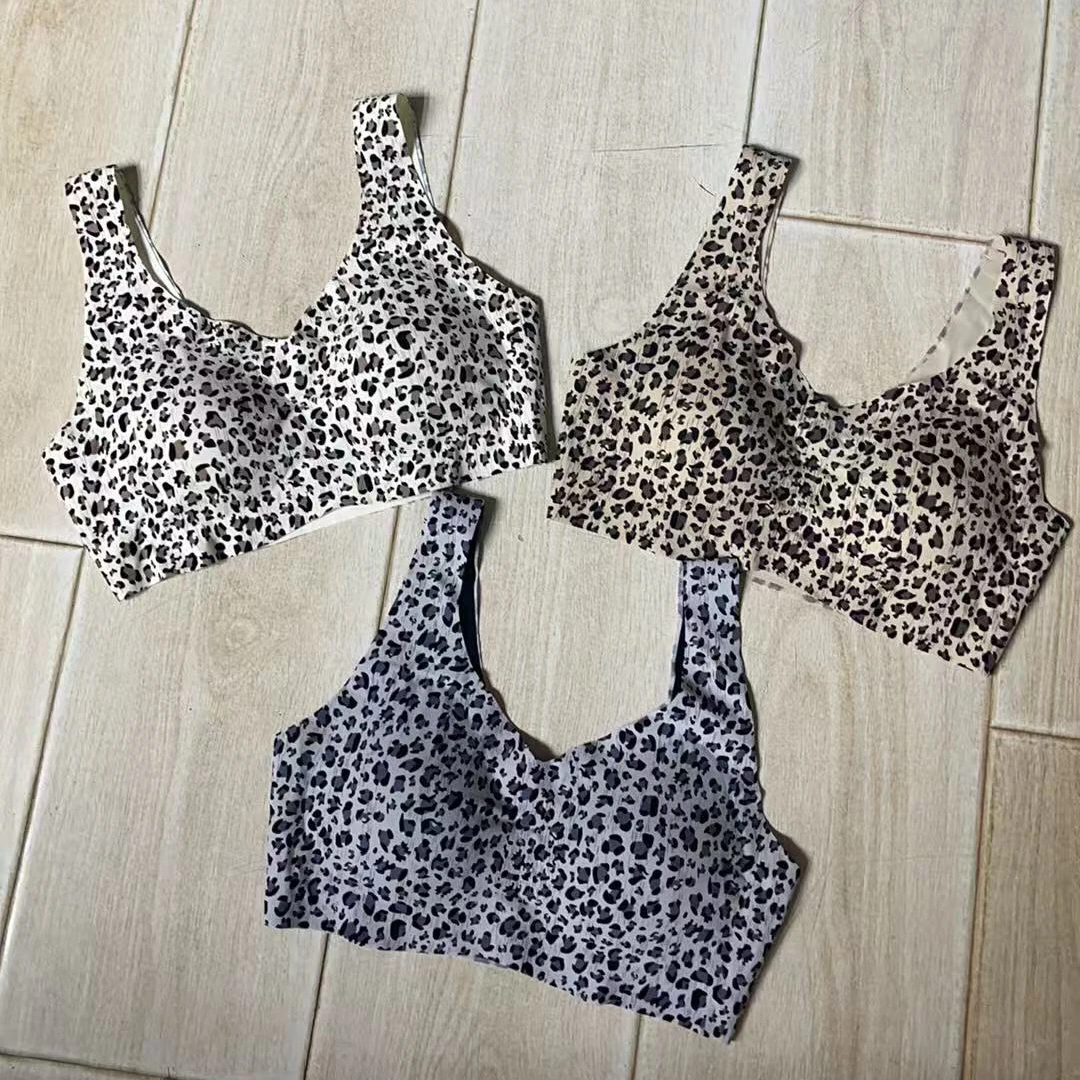 大码高弹力豹纹背心