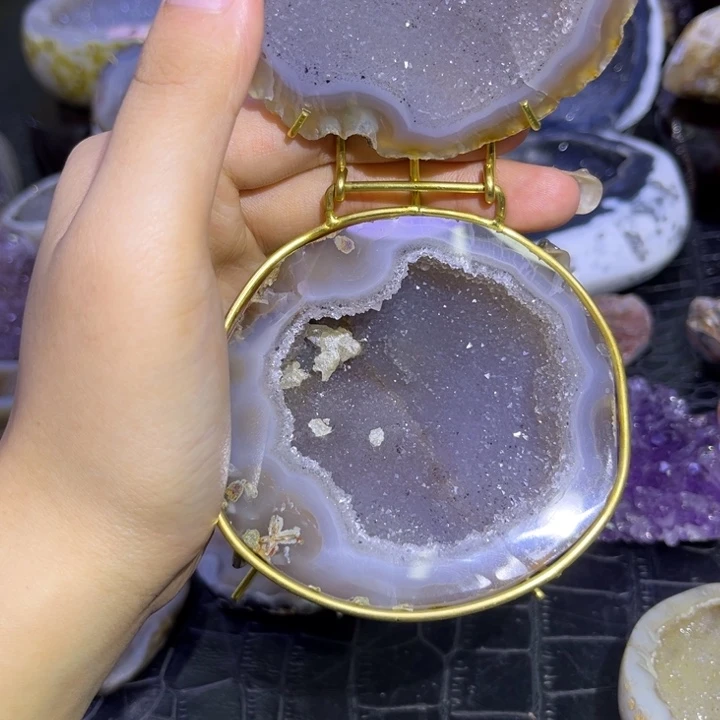 水晶未镶嵌发饰奇石蓝晶盆