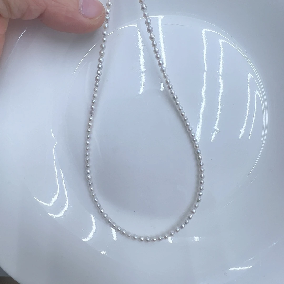 淡水珍珠颈饰银S925镶嵌小**?