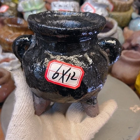 粗陶花盆手工花盆制作就这样