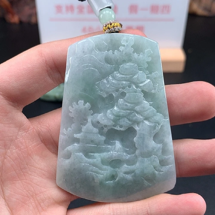 翡翠未镶嵌颈饰天然保真a货