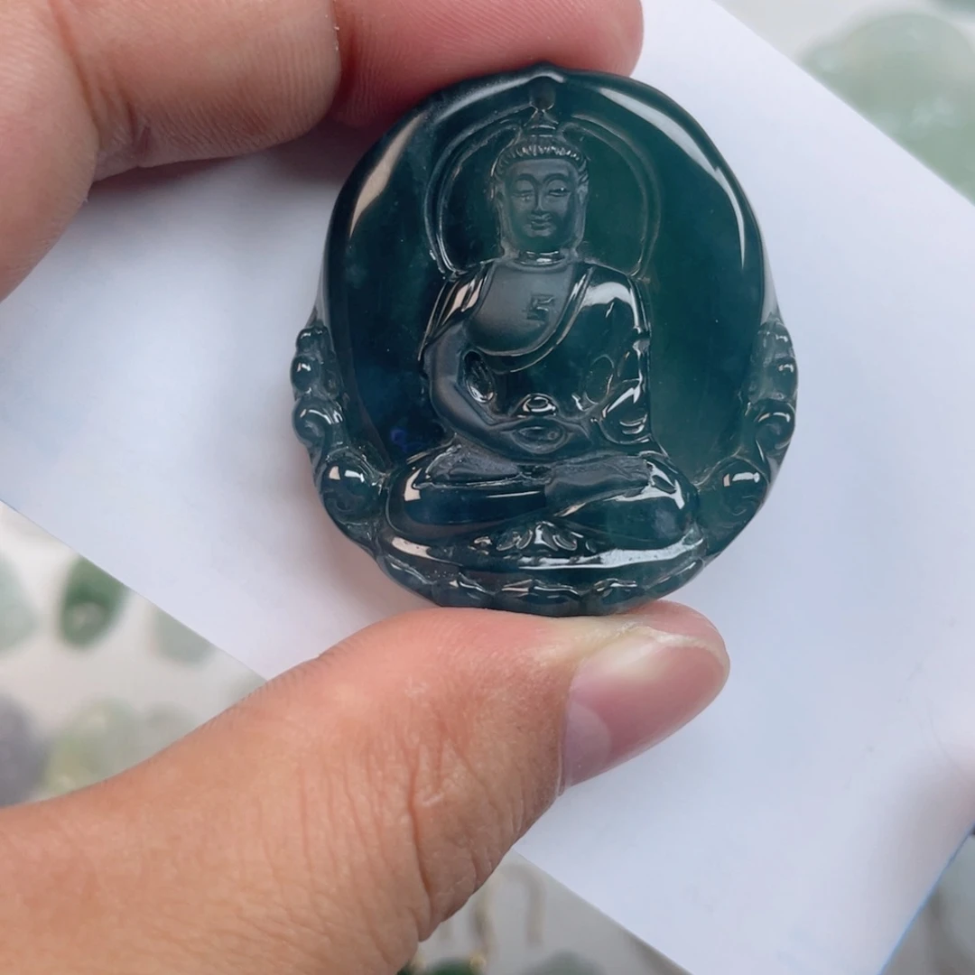 颈饰未镶嵌翡翠天然翡翠