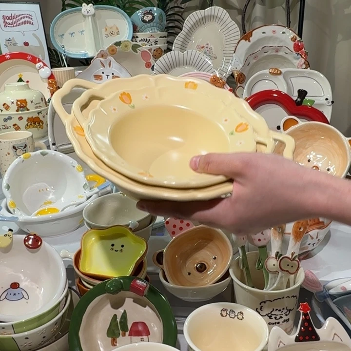 陶瓷酸奶双耳碗2个装