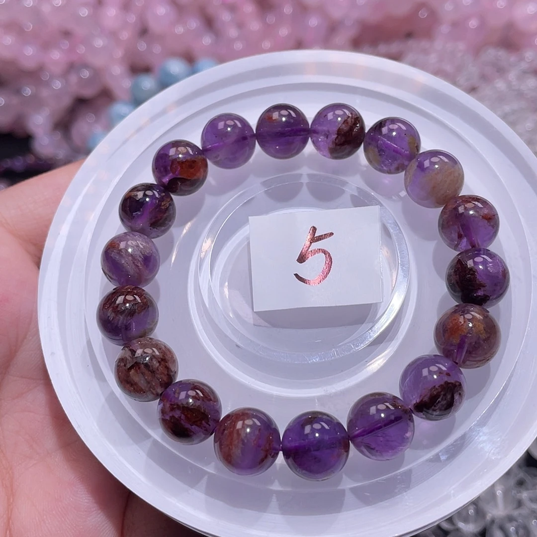 水晶手链未镶嵌紫幽灵10mm+