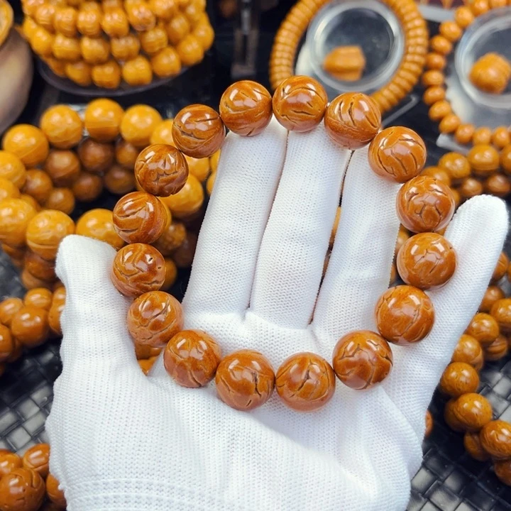 桃核手串我****度龙纹15尺寸