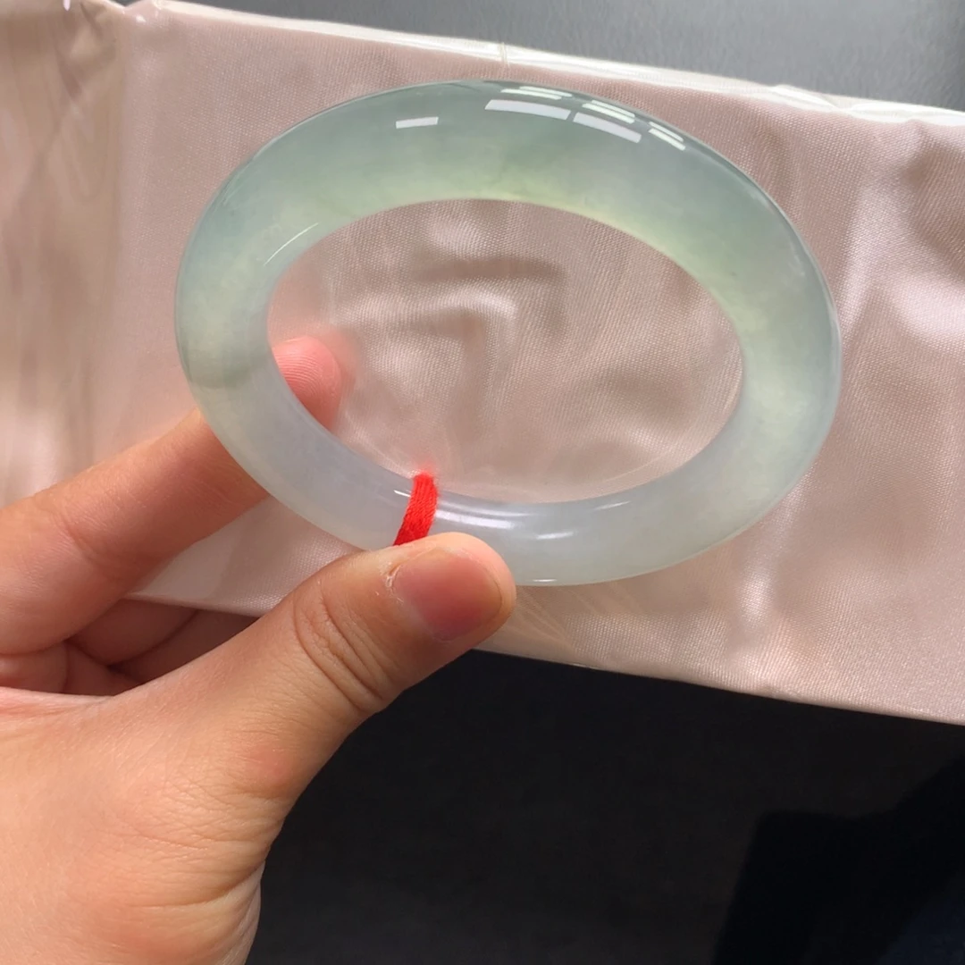 翡翠未镶嵌手镯54号53胖圆冰冰镯