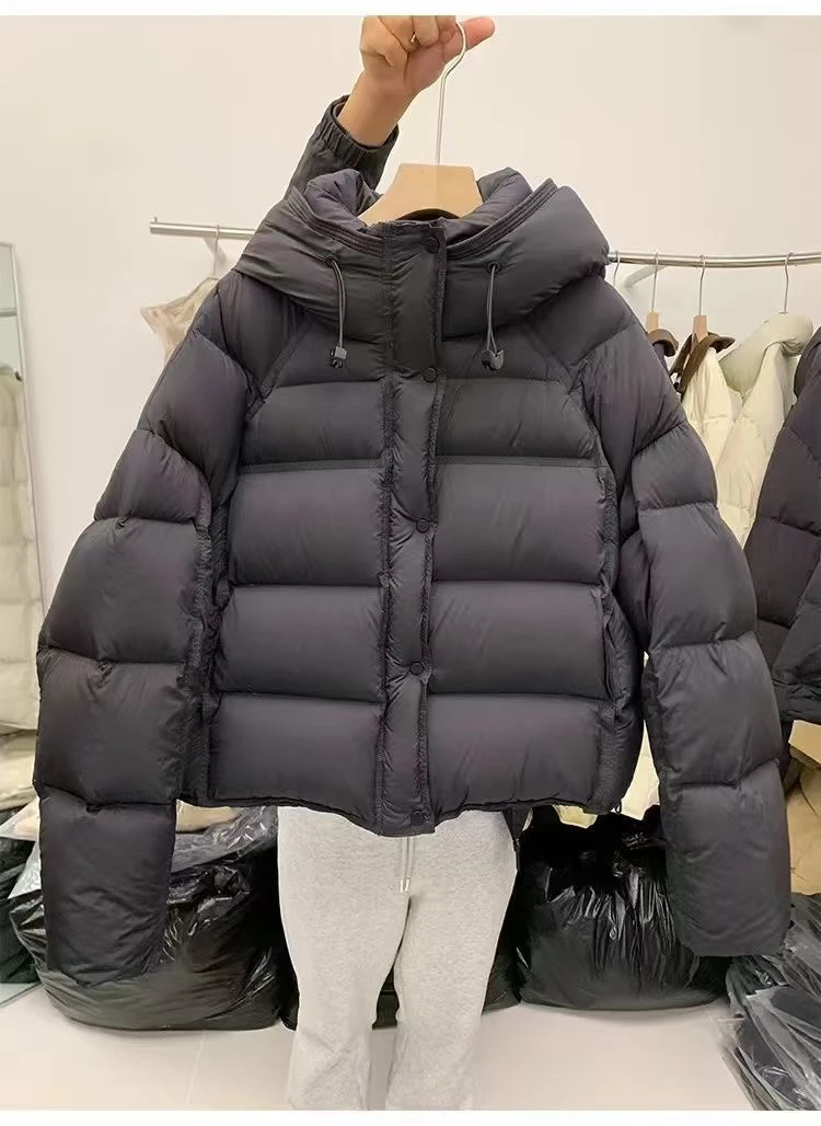 高端羽绒服连帽面包服15D高密三防面料轻肤经典小个子简约韩版