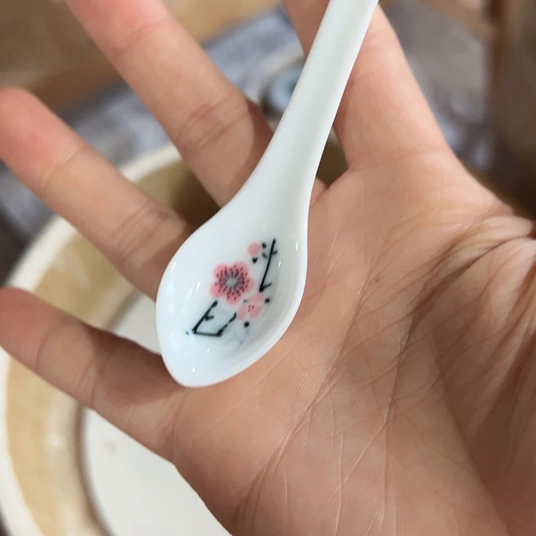 瓷柴窑翠竹红梅辣椒勺（福利款）