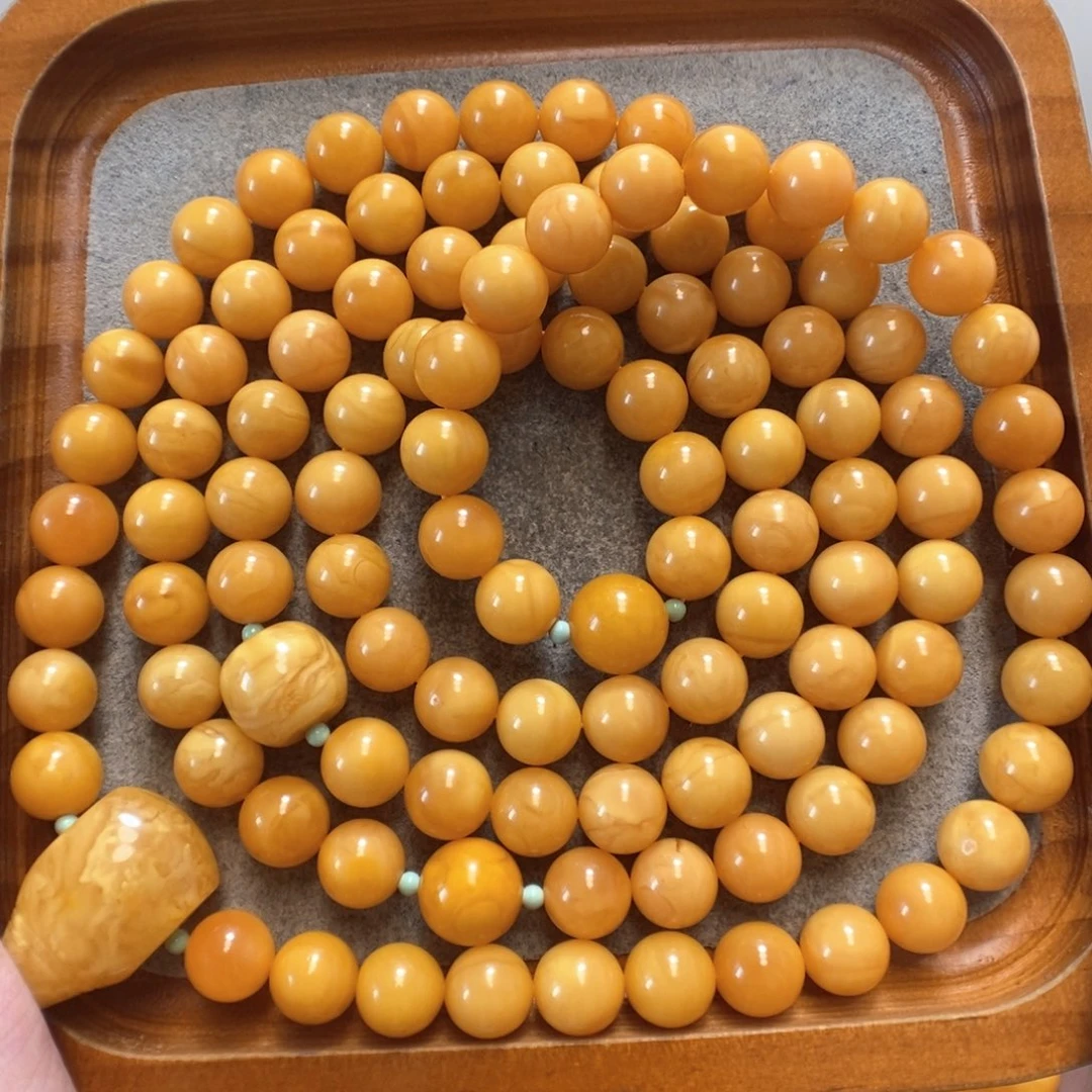 未镶嵌项链蜜蜡108