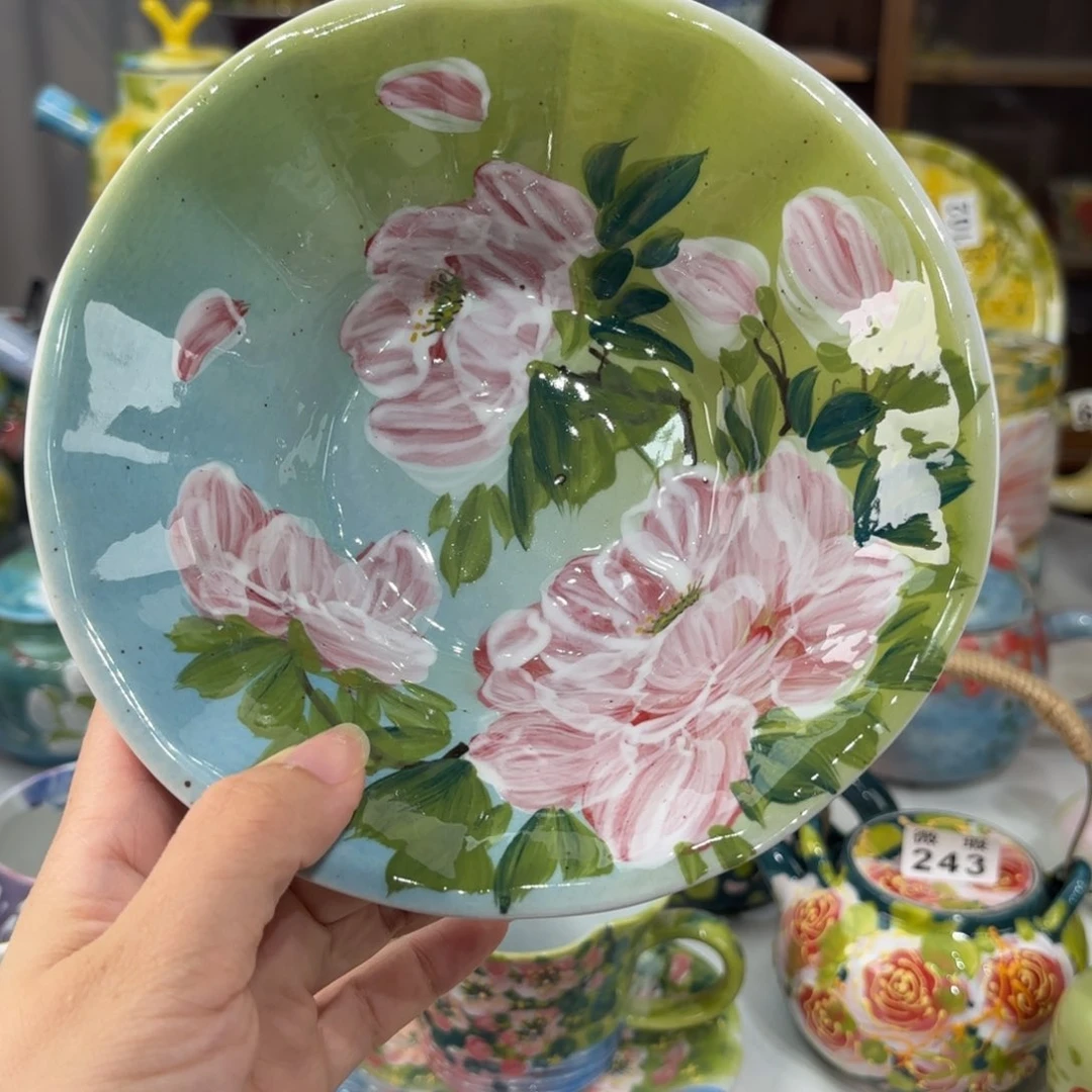 景德镇手绘高温釉下彩陶瓷茶具