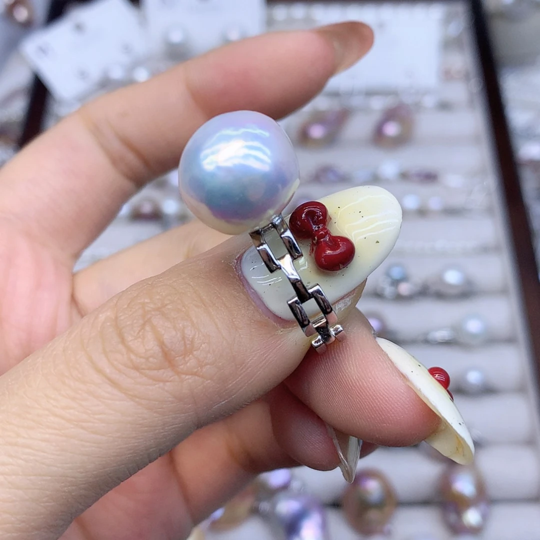 【闪购商品】淡水珍珠戒指银S925镶嵌